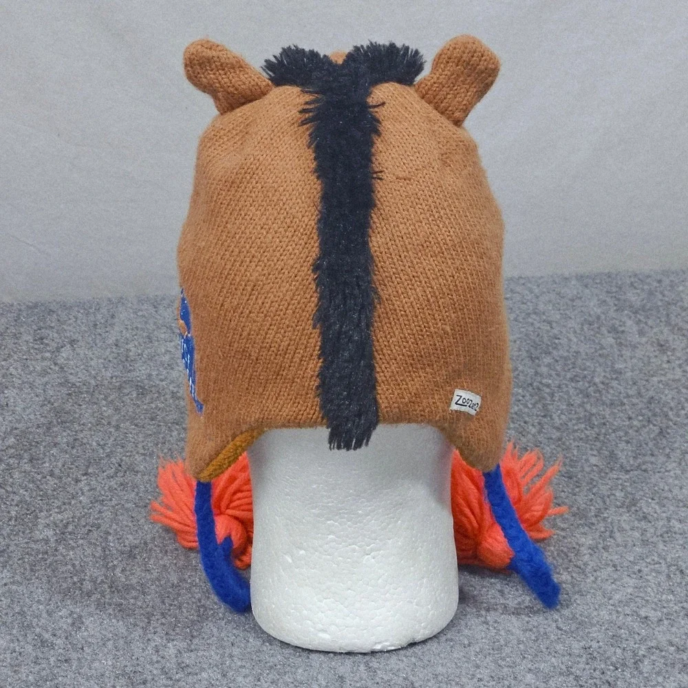 Boise State Broncos Beanie Buster Brown Horse Pom Pom Knit Hat Mascot NCAA‎ BSU